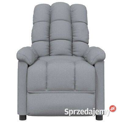 vidaXL Fotel masujący jasnoszary obity sprzedam