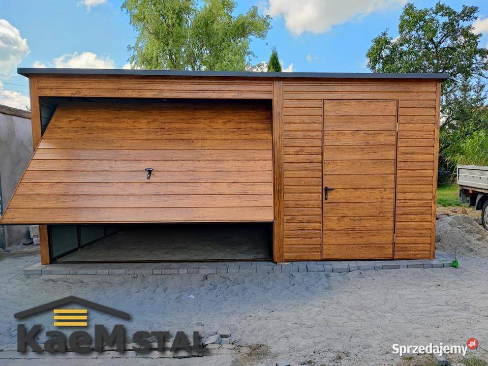 Garaż Blaszany Drewnopodobny 5x5 PREMIUM KaeM Zielona Góra