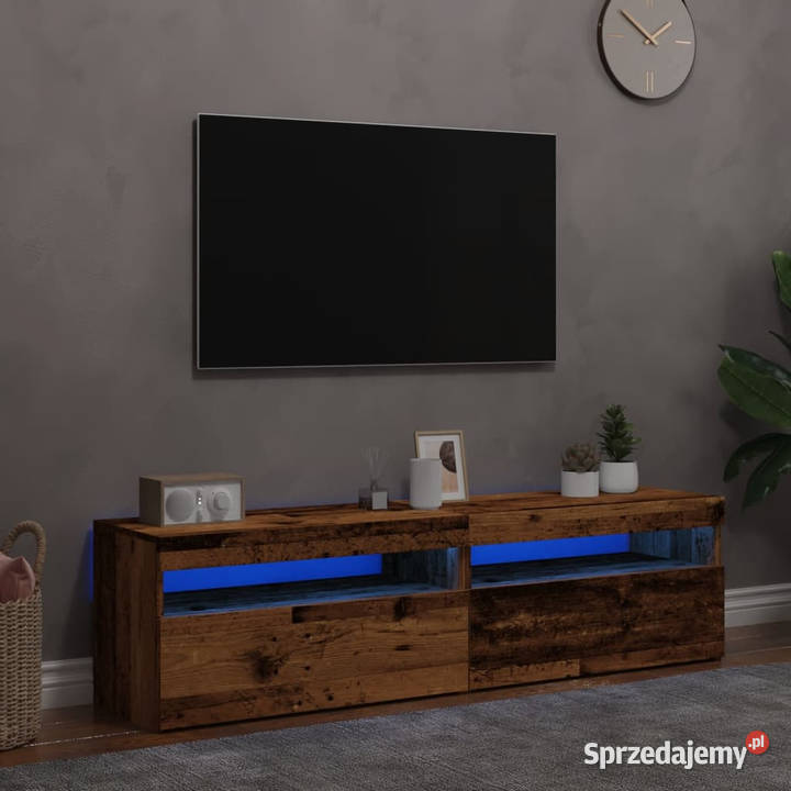 Szafki z LED 2 stare drewno materiał Warszawa