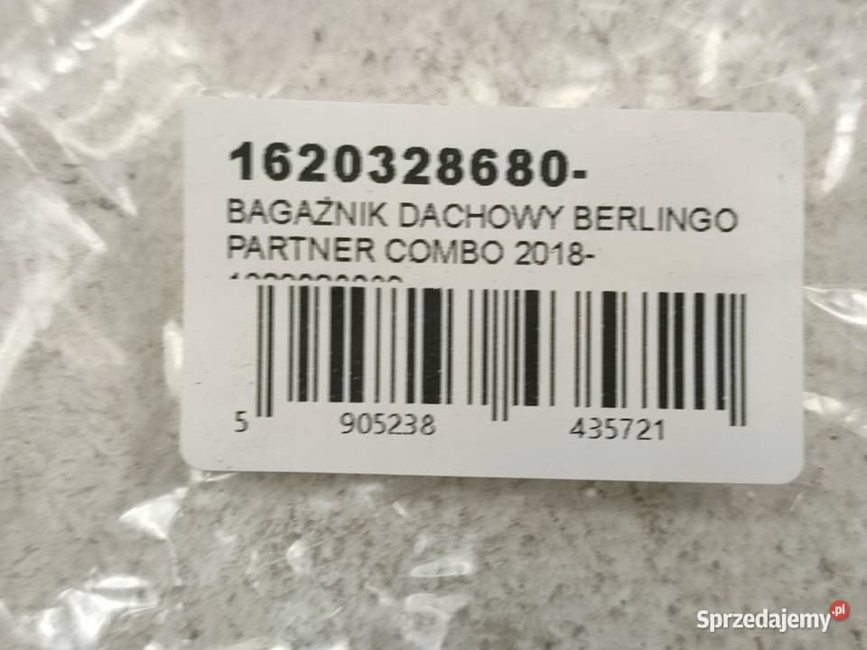 BAGAŻNIK DACHOWY BERLINGO PARTNER COMBO 2018