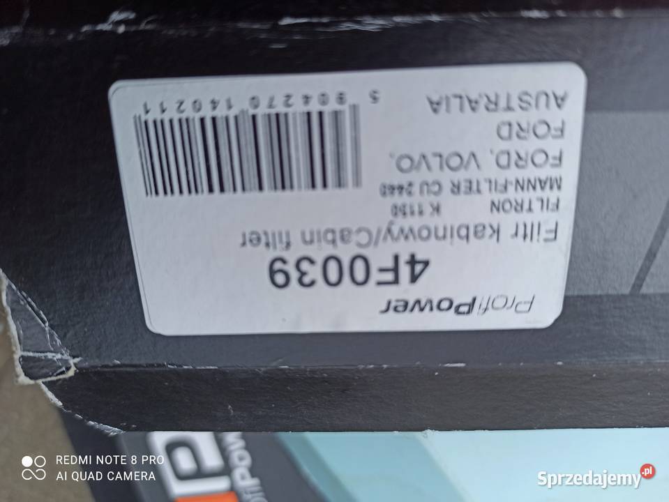 filtr kabinowy vovol s40 II nowy 20042012 Będzino
