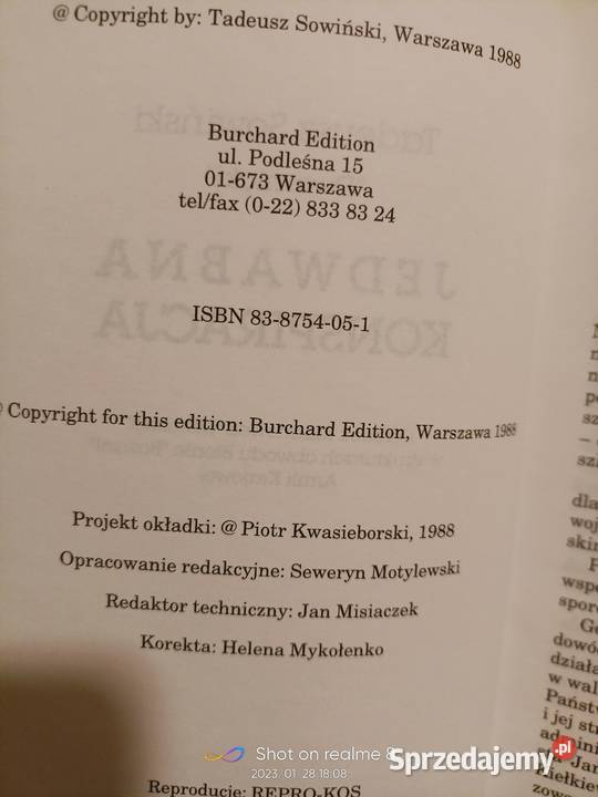 Jedwabna konstrukcja księgarnia antykwariat sprzedam