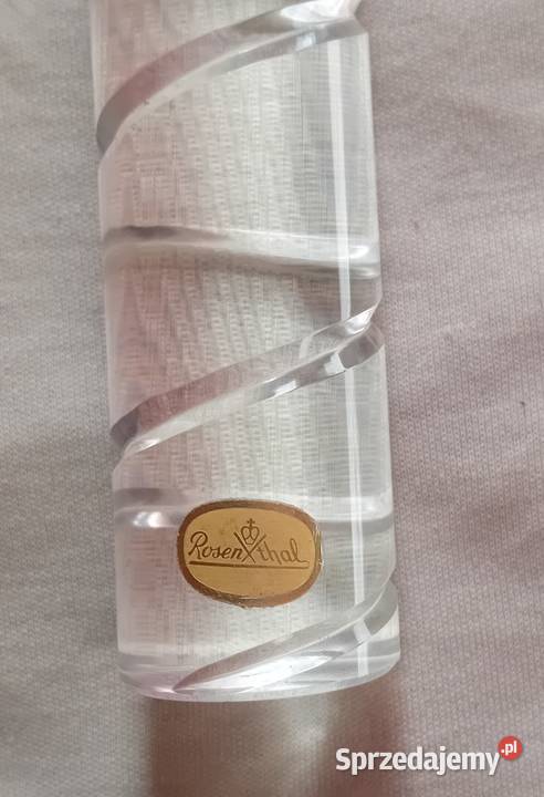 Świecznik kryształowy Rosenthal Sygnowany Koźminek