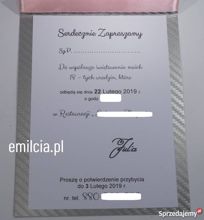 Zaproszenie na urodziny Kartka Kalendarz Spirala Pozostałe Zielona Góra