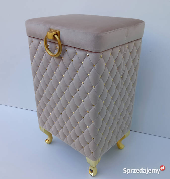 Kufer kosz na pranie bieliźniak Glamour beżowy beżowy wielkopolskie Poznań