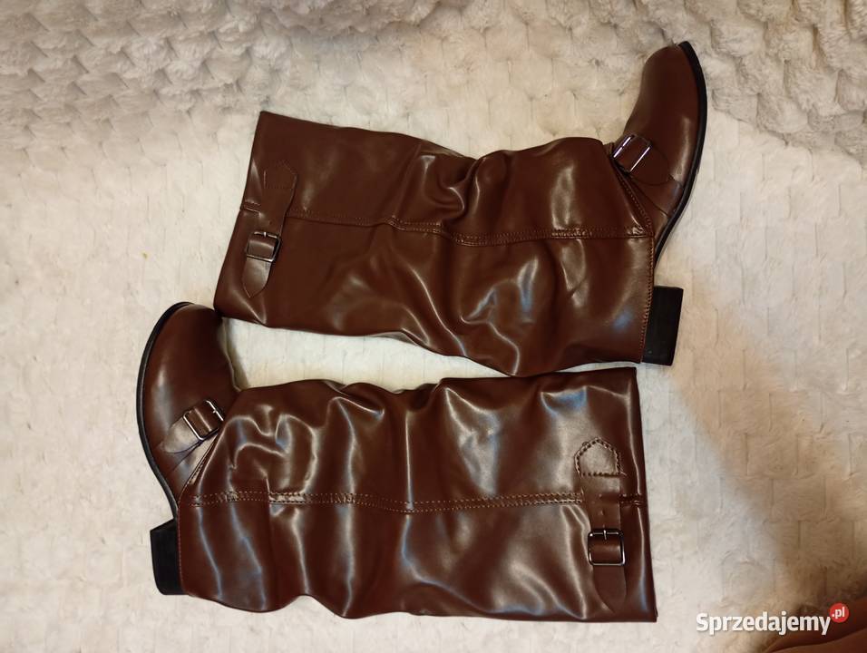 42 brązowe kozaki oficerki biznesowe Nowe 27cm Kraków