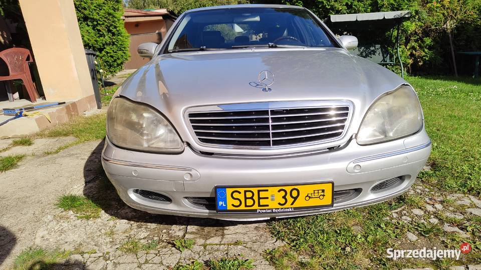 Mercedes S320 W220 2001 żółte tablice Wjazd do śląskie Będzin sprzedam