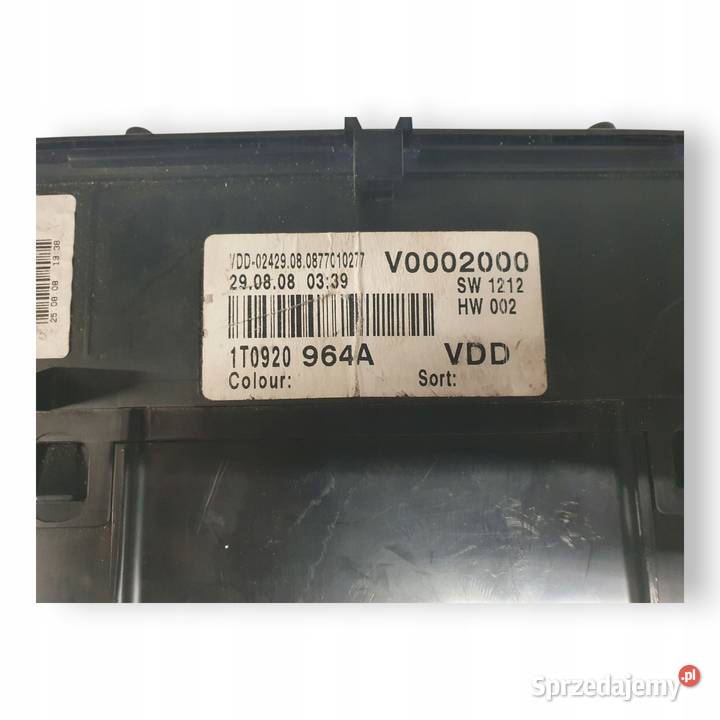 LICZNIK ZEGARY 1T0920964A VW Touran I LIFT 20 lubelskie