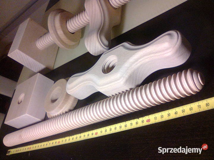 Śruby nakrętki pokrętła szpilki łby drewniane Wieliczka sprzedam