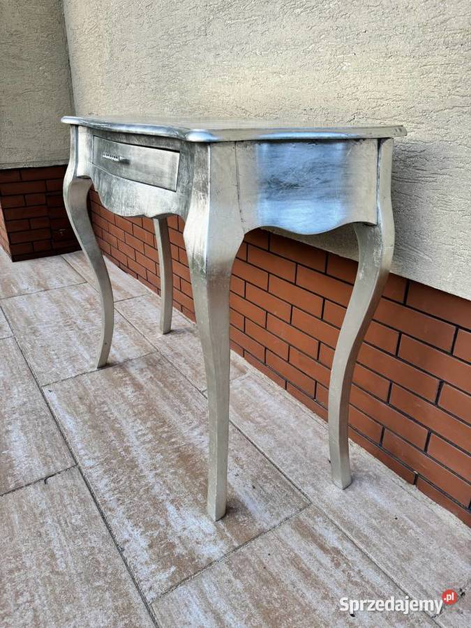 Konsolka srebrna Ludwikowa glamour toaletka mazowieckie Sulbiny