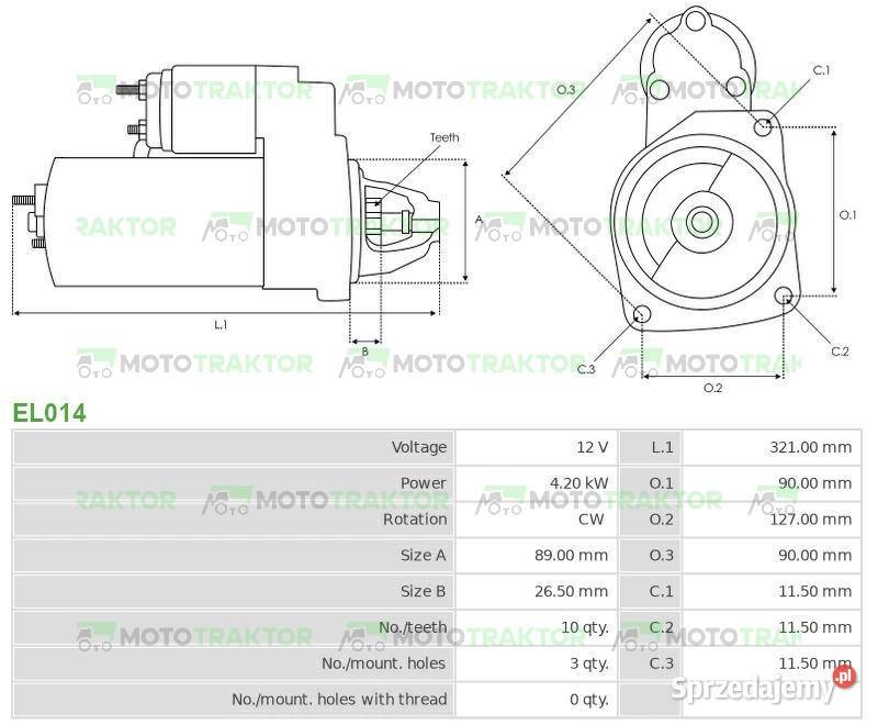 Rozrusznik DO Case JX Holland TD TL TN 70 80 90 kujawsko-pomorskie Dobrzejewice