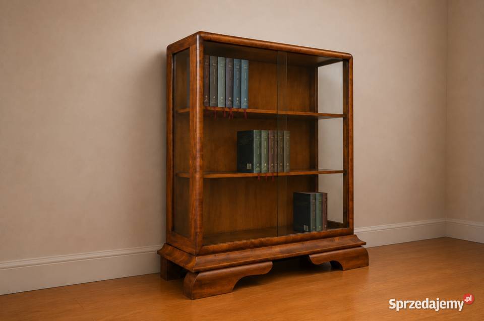 Witrynka Biblioteczka Komoda Art Deco orzech Meble wielkopolskie Poznań sprzedam