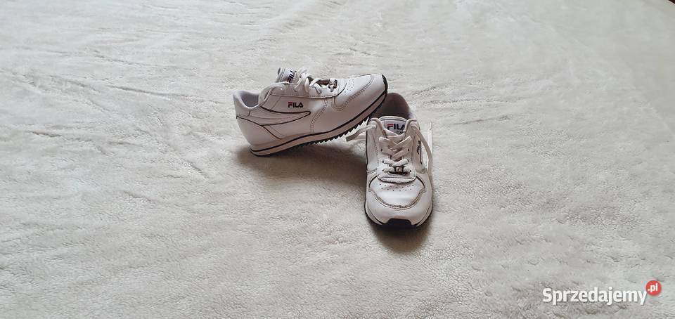 Białe skórzane buty Fila Classic rozmiar 32 Bibice