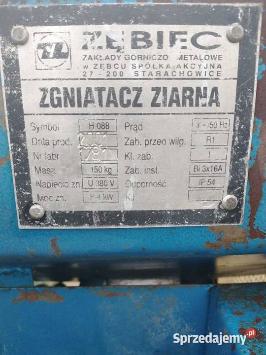 Gniotownik śrutownik do zboża Stopnica