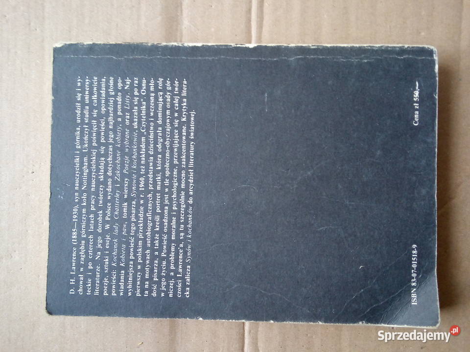 D H Lawrence Synowie i kochankowie osobowe podlaskie Sokółka