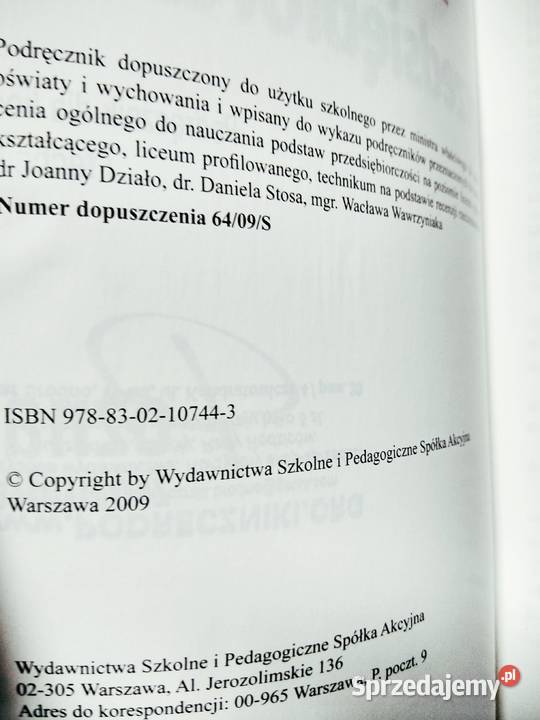 Abc przedsiębiorczości WSiP antykwariat naukowy Antykwariat mazowieckie Warszawa