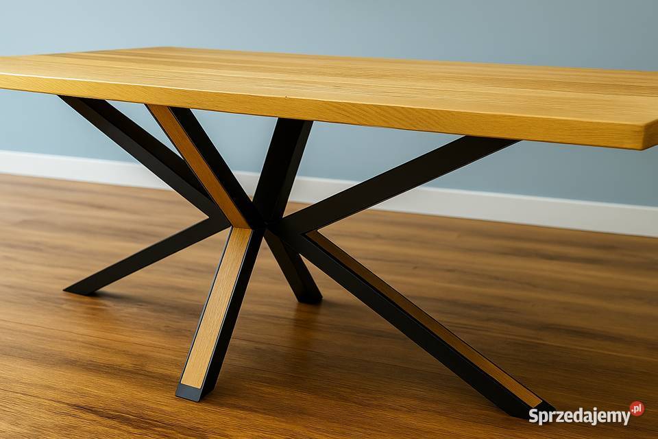 Stół Pająk Dębowy LOFT 100 Lite Drewno DĄB Kraków