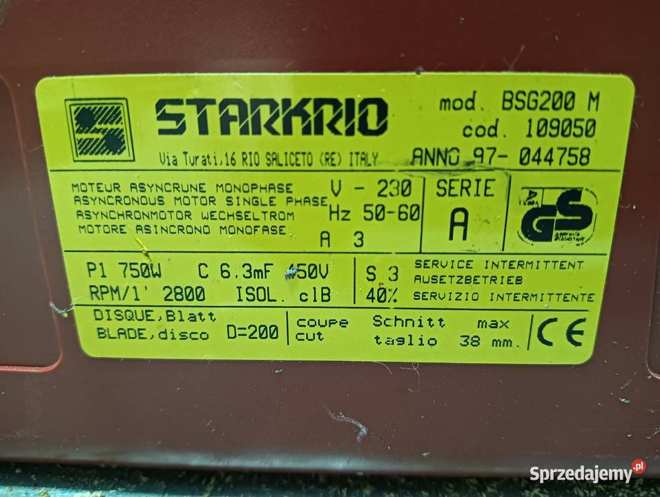 Piła stołowa 750W 230V ITALY widia pilarka piłka Wałbrzych