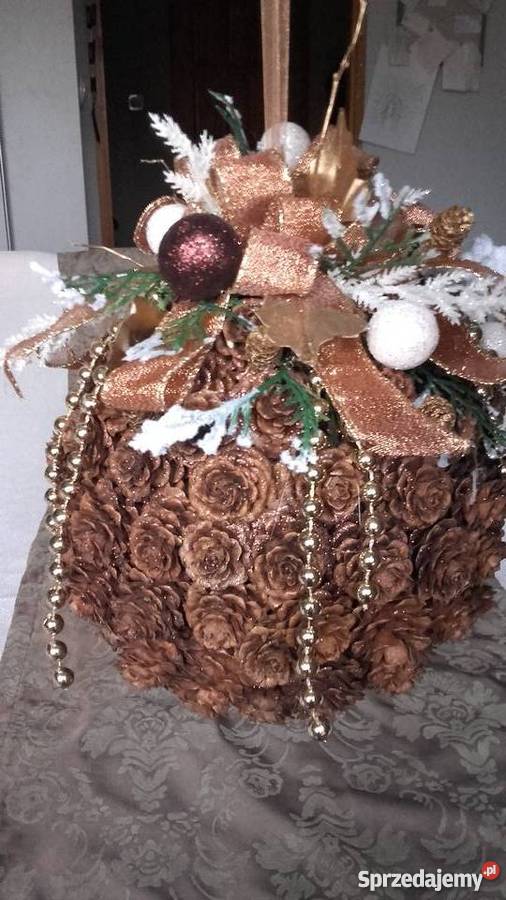 kula świąteczna bożonarodzeniowa z szyszek Bielsko-Biała