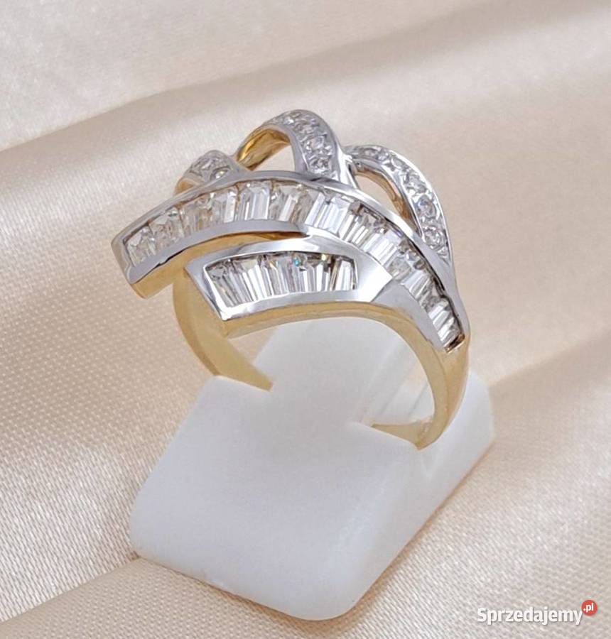 Pierścionek r16 Złoty pr585 Glamour Z898 Poznań