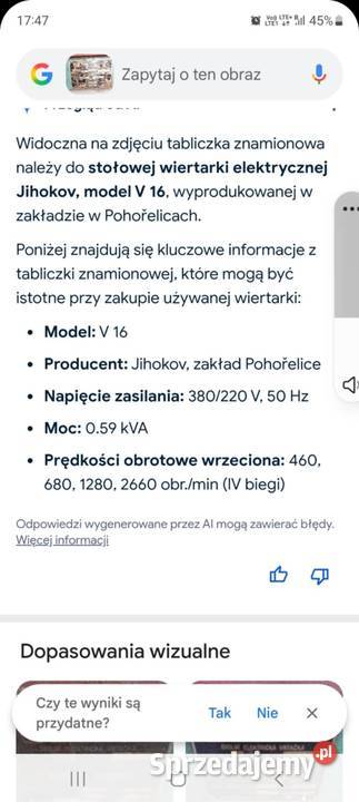 Wiertarka kolumnowa Wiertarki i wkrętarki małopolskie Polany