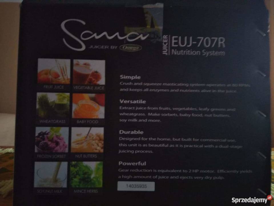 Wyciskarka Sana EUJ707 firmy Omega czerwona Kraków