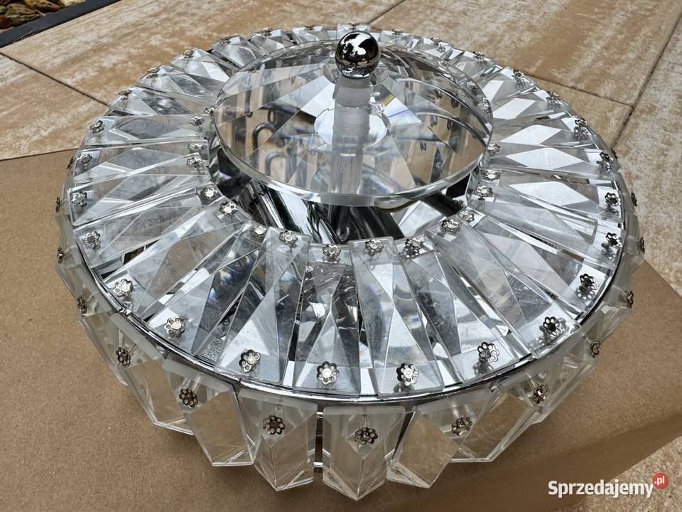 Plafon kryształkowy okrągły lampa wisząca Garwolin