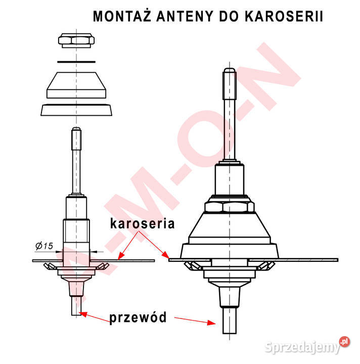 ANTENA 125p 126p Syrena Polonez FIAT FSO CHROM zachodniopomorskie Białogard