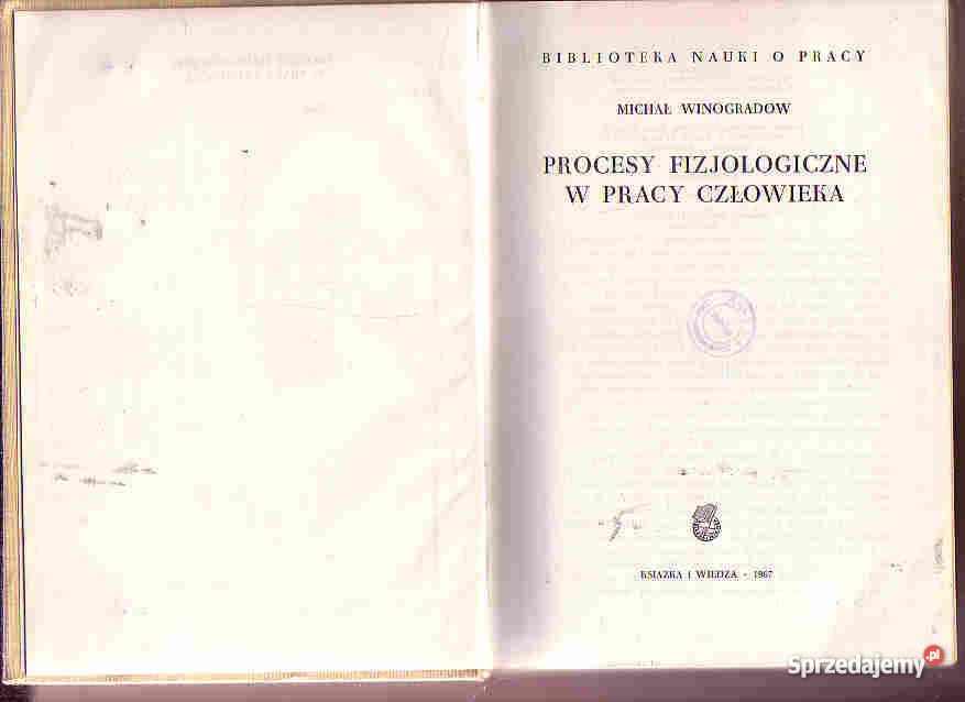 3906 PROCESY FIZJOLOGICZNE W PRACY CZŁOWIEKA MIC psychologia, socjologia małopolskie
