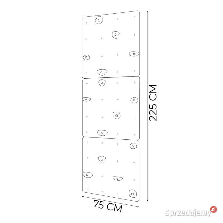 ścianka wspinaczkowa kwadrat 3 drewno chwyty