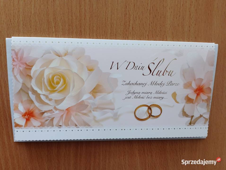 Kartka okolicznościowa z życzeniami W DNIU ŚLUBU Oborniki sprzedam