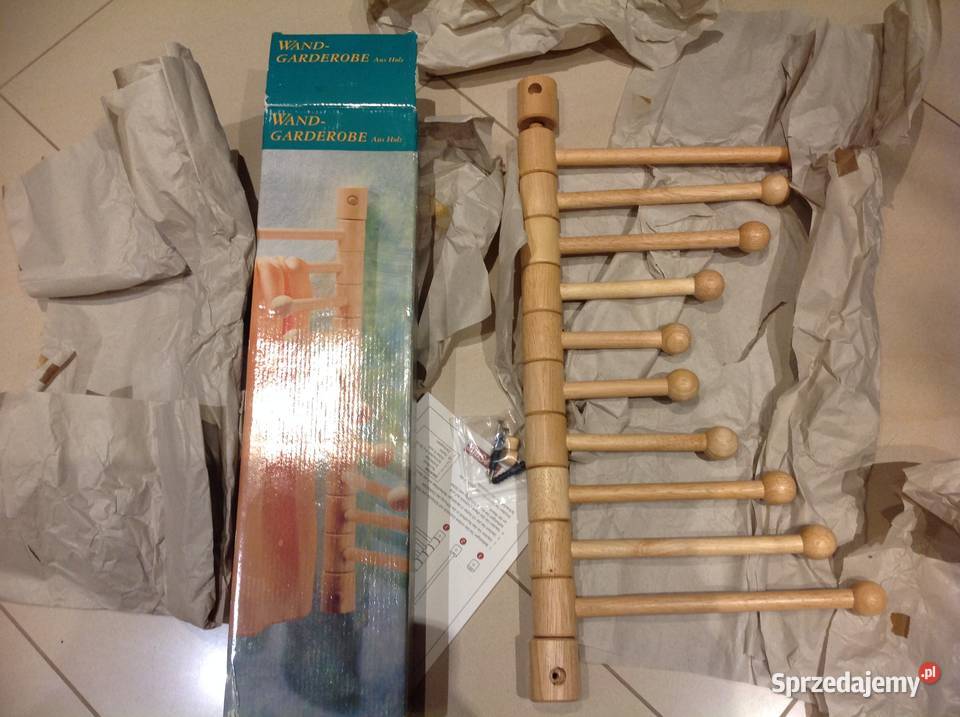 Wieszak Drewniany Łazienkowy Garderoba Vintage lubuskie Nowa Sól