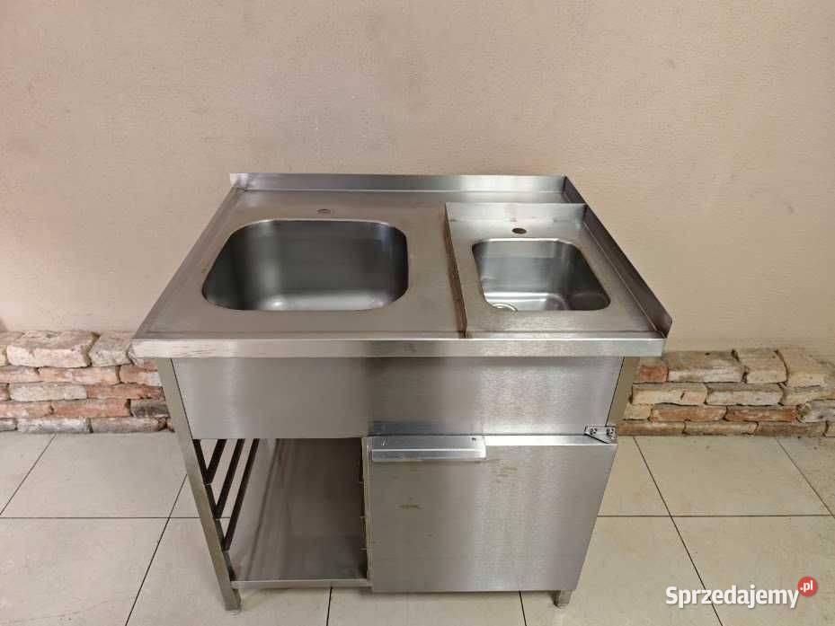 Zlew gastronomiczny 2komorowy 90x70x90h z szafką Gastronomia Góra