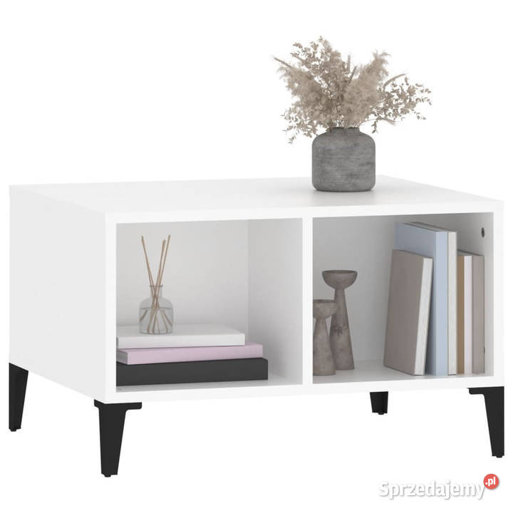 Stolik kawowy biały 60x50x365 materiał Warszawa