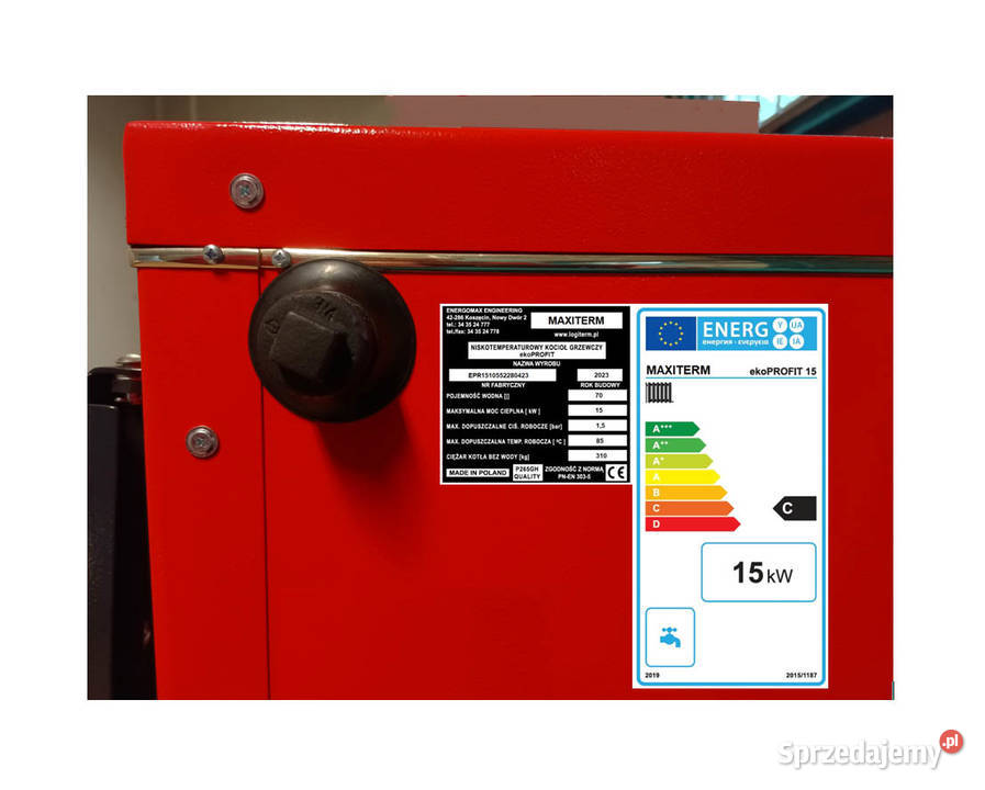Kocioł zasypowy MAXITERM ekoPROFIT RR 15 kW stal Piece i kominki śląskie Koszęcin