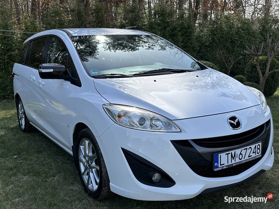 Mazda 5 16 piękna biała alufelgi hak 7 osobowa Bródek sprzedam