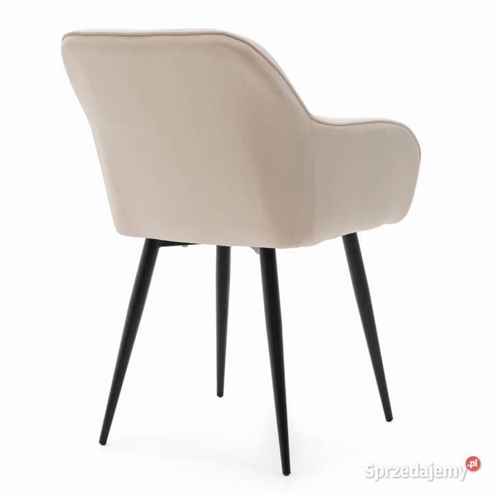 Beżowe Krzesło Tapicerowane Lago Wysyłka 24H Tarchały Małe