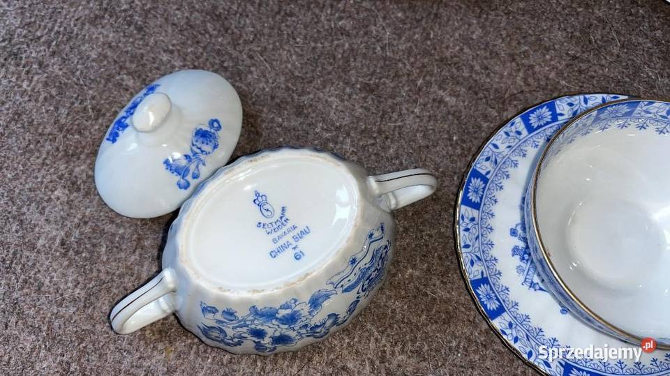 Cukiernica China Blau Syg Seltmann Weiden Gdańsk