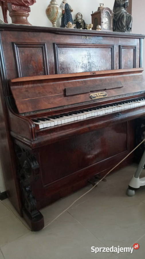 Piękne Pianino Wilh Hoffmann Liegnitz z przełomu Antyki łódzkie Wiewiórczyn