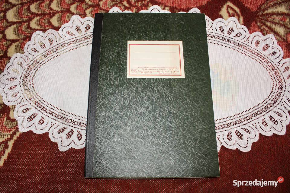 Książka kancelaryjna w kratkę PRL Chorzów