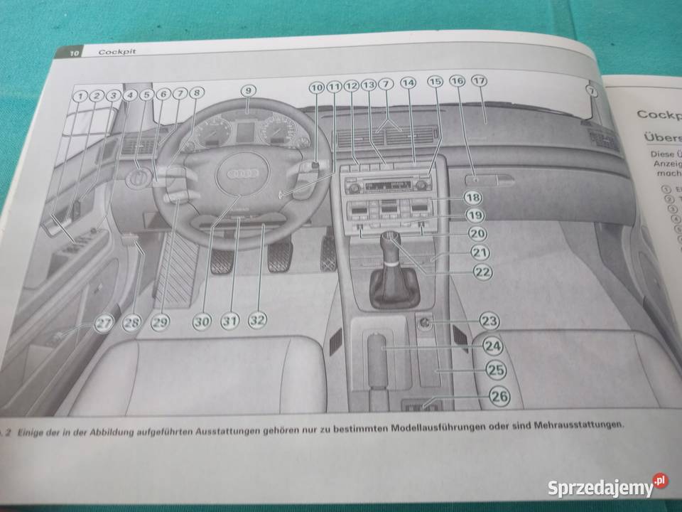 AUDI A4 AVANT B6 Kombi Instrukcja Obsługi Etui Łódź