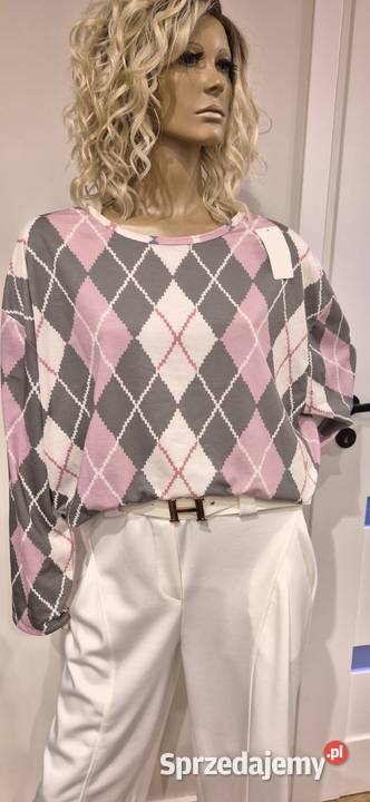 Made In Italy Bluzka Romby 95viskoza 5elastan wielkopolskie Poznań