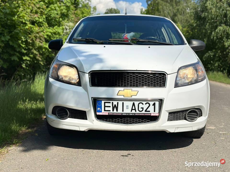 Chevrolet Aveo 12 LPG biały ładny Oszczędny 255000km łódzkie Wieluń