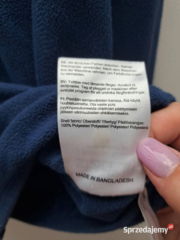 Ciepły polar Everest z pomarańczowym suwakiem Trąbki Wielkie