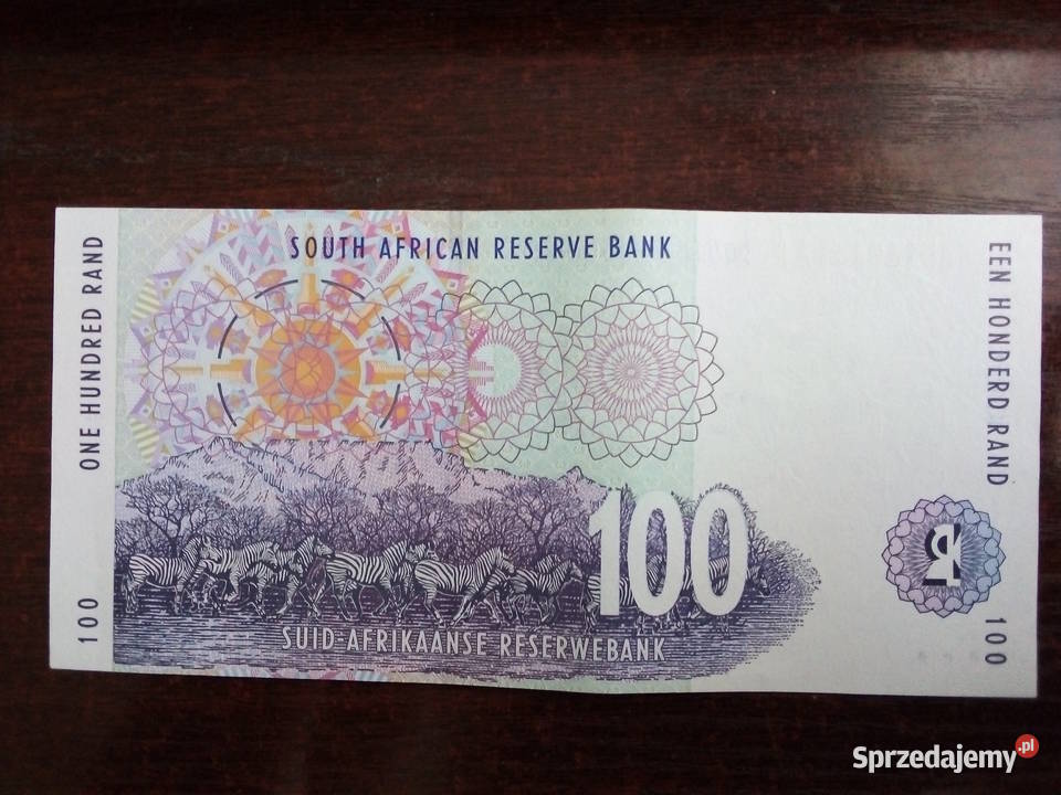 Banknot 100 randów RPA Płońsk