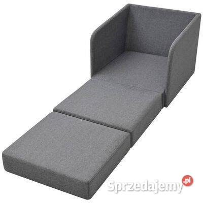 vidaXL Rozkładany fotel jasnoszary