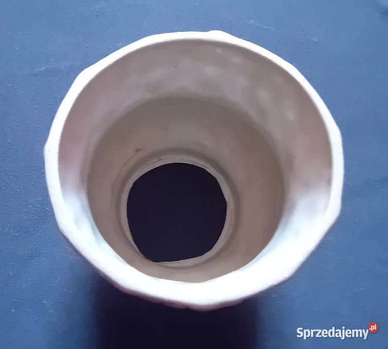 Majolika osłonka doniczki z kolumną Koźminek