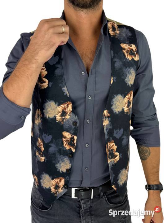 GIOVANNI PERA kamizelka męska D627 czarna w Odzież codzienna Ostrów Wielkopolski