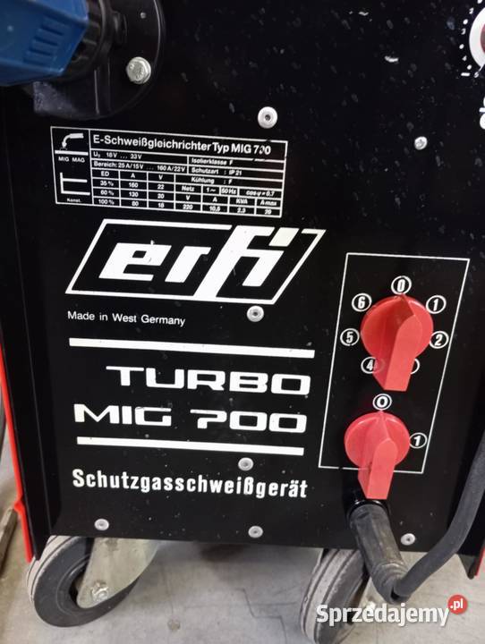 Migomat niemiecki Erfi T MIG 700 160A miedziane Bychawa
