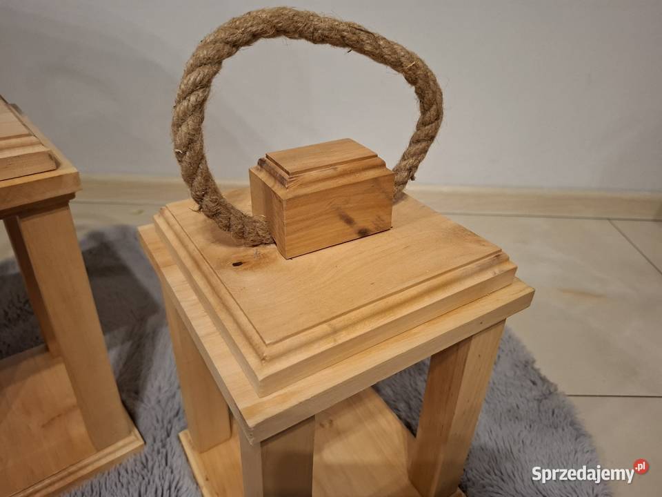 Lampiony latarenki z drewna sprzedam